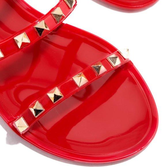 NEW Triple Strap Jelly Slide Flat Sandal Flip Flop - Picture 5 of 6